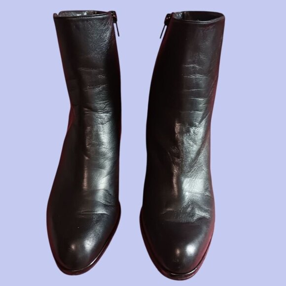 Stuart Weitzman  Leather Mid-Calf Heeled Boots Leather Size 7 - Picture 1 of 15